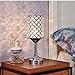 POPILION All-Match Style Romantic Atmosphere Bedroom Crystal Table Lamp,Inlaid Rhombus Crystal