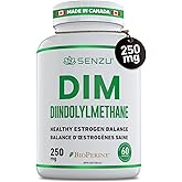 DIM Supplement (250mg) with BioPerine – Estrogen Balance & Metabolism, Menopause, Bloating & PMS Relief for Women | Diindolyl