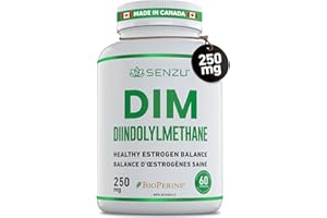 DIM Supplement (250mg) with BioPerine – Estrogen Balance & Metabolism, Menopause, Bloating & PMS Relief for Women | Diindolyl
