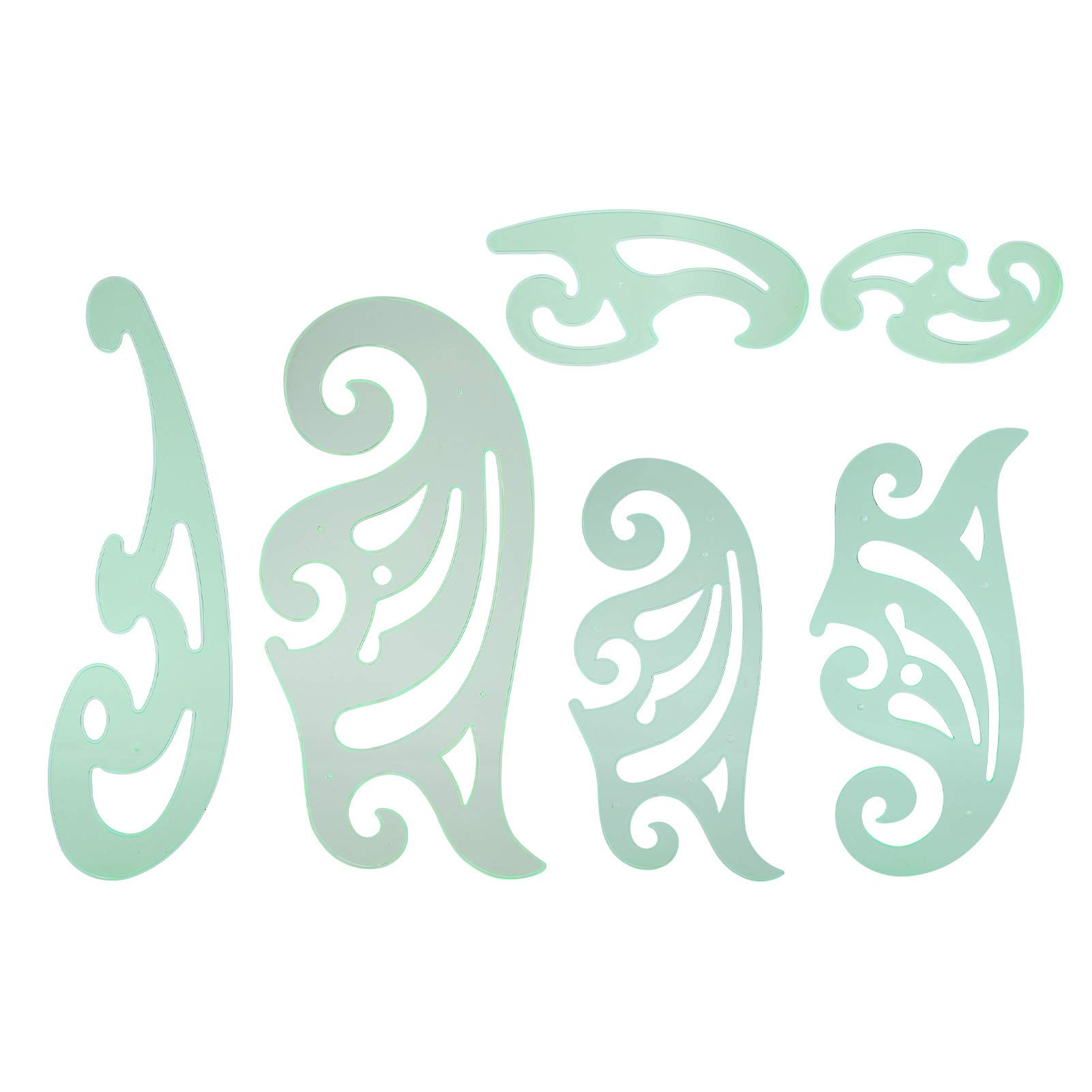 6 Pcs Curve Ruler, Multi‑Function Clothing Designed Template Measuring Tool Clouds‑Shaped DIY Sewing Ruler Tailor Set for Dressmaking Multi-Purpose Cutting Ruler