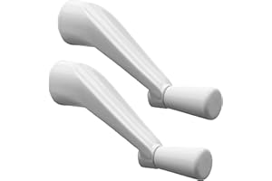 COMYZNOAH Window Crank Handle Replacement, (Pack of 2)(White Color) Fit to [3/8" Spline Socket Crank Handle]. Spline Socket, Smooth 360-Degree Operation.Casement,Compatible Andersen,Material: Zinc Alloy