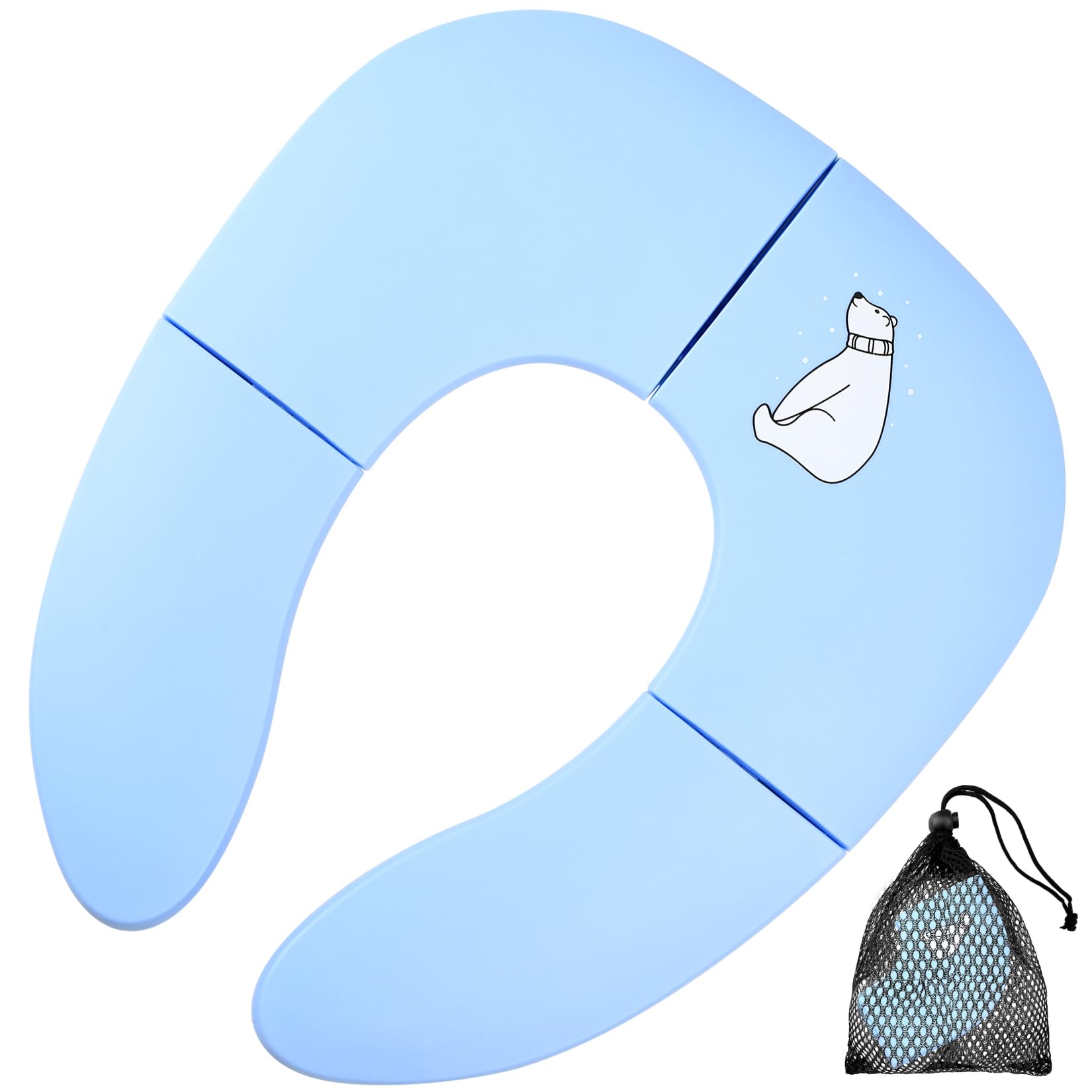 Foldable Baby Kids Potty Toilet Training Seat, Travel Portable Folding Potty Toddler Toilet Seat for Toddlers, Foldable Toilet Seat for Toddlers, Folding Travel Potty Seat, Non-Slip, with Carry Bag