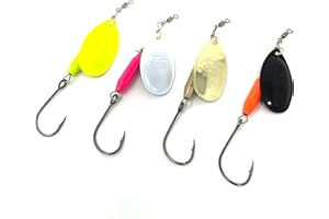 Prime Lures Weighted Fishing Spinners Real Silver