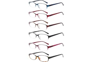 NORPERWIS 6 Pack Ladies Reading Glasses for Women Blue Light Blocking Spring Hinge Fashion Eyeglasses Readers for Women (Mix Color, 2.50)