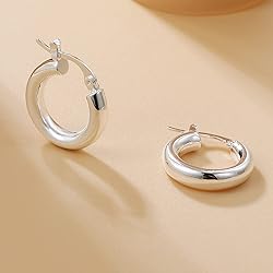 OOOPEL Sterling Silver Thick Chunky