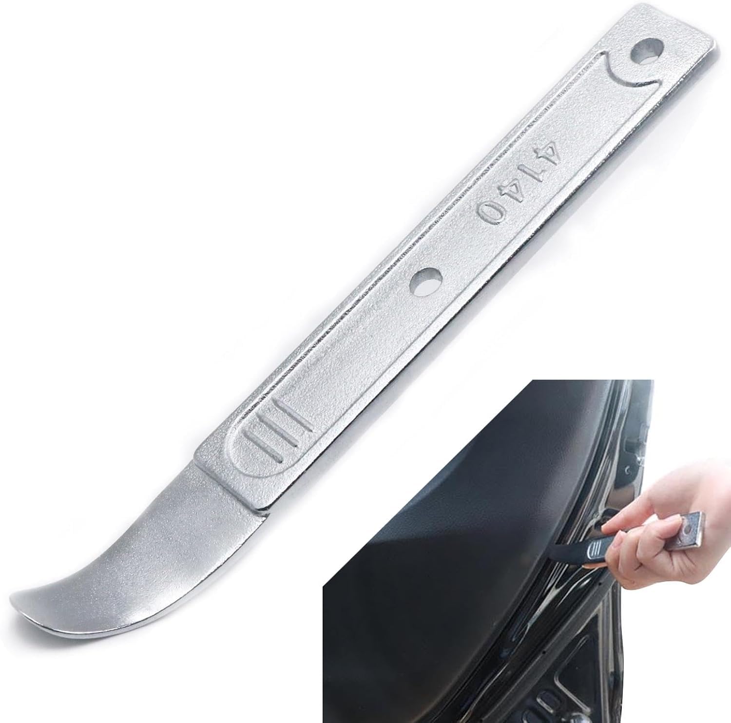 Trim Removal Tool, Zerone Mini Pry Tool with 4140 Steel - Durable Metal Pry Bar for Car Door Panels, Dashboard, Interior and Exterior Auto Trim Removal