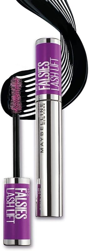 New York Mascara Falsies Lash Lift, Effetto laminazione delle ciglia, Scovolino a doppia curva per volumizzare e incurvare, Nero, 9,4 ml