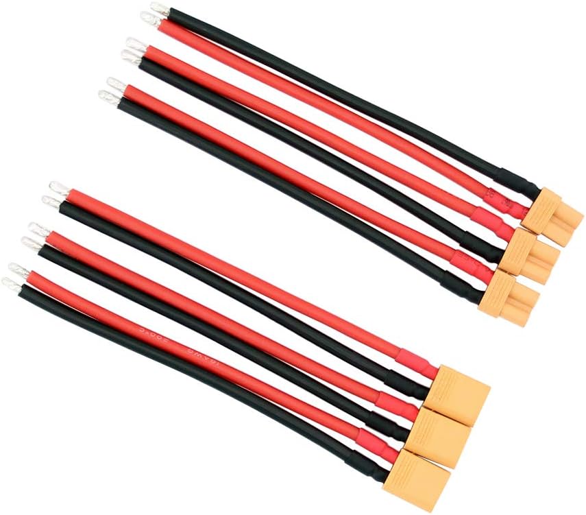 3pairs XT30 Plug XT-30 Male Female Connectors Cable with 16awg 10cm Slicone Wire for RC LiPo Battery FPV Turnigy/Zippy(CC12-3) - Image 3