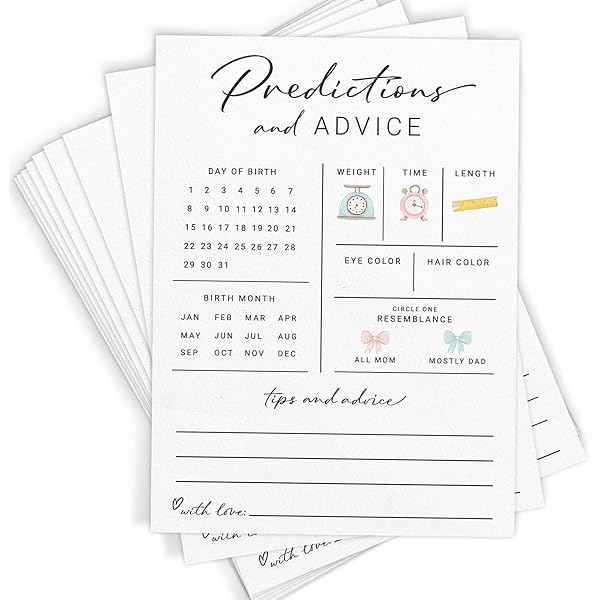 Lineshading 62 Pcs Baby Shower Prediction & Advice Cards - Clothe Shaped Keepsake Game With Wood Box - View #9