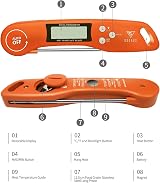 DOQAUS 3s Instant Read Meat Thermometer Backlit LCD Foldable Probe view 9