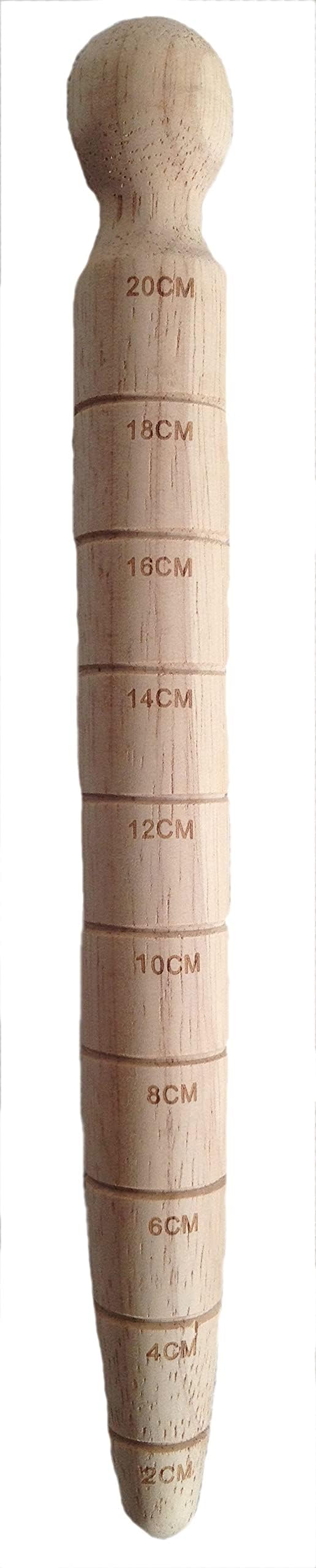 Wooden Garden Dibber Seed Planter - Traditional Wooden Tool, 20cm Deep