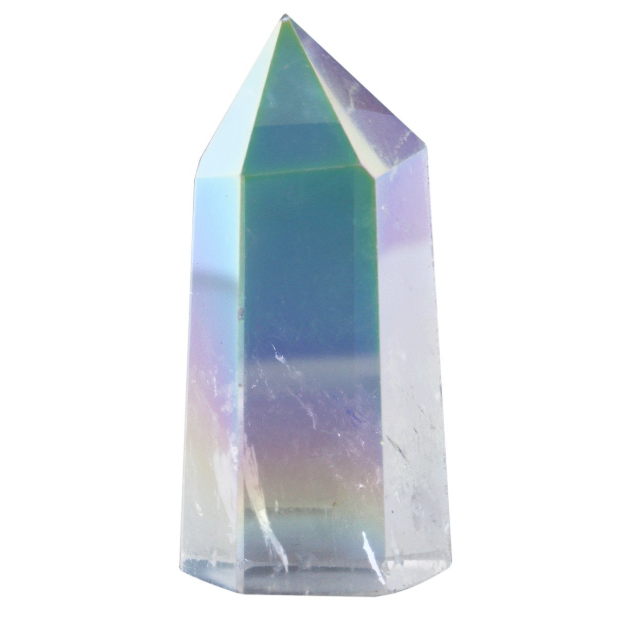 Nupuyai Crystal Point Wand for Chakra Reiki Healing,Prism Tumbled Stone for Home Decoration Angel Aura Quartz
