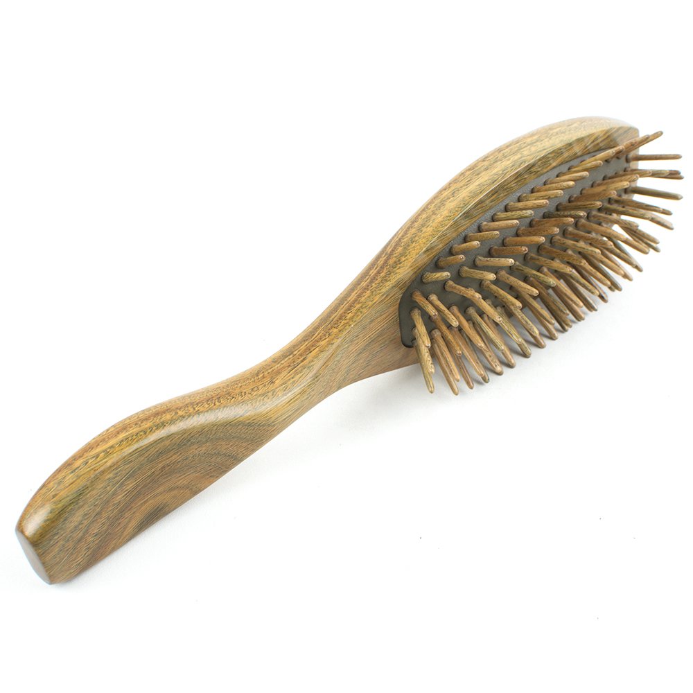 Carejoy Detangling Airbag Hair Comb Antistatic Hairbrush Natural Green Sandalwood Brushes for All Hair Styles Anti-Static Health Care Massage Head Gifts