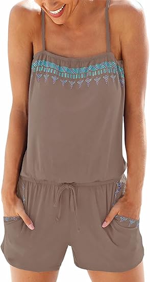 khaki romper jumpsuit