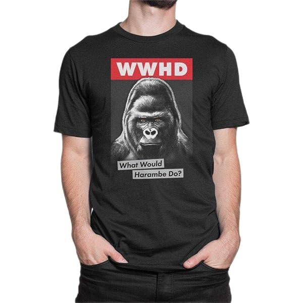 Generic Cecil The Lion VS Harambe The Gorilla Movie T-Shirt à prix pas