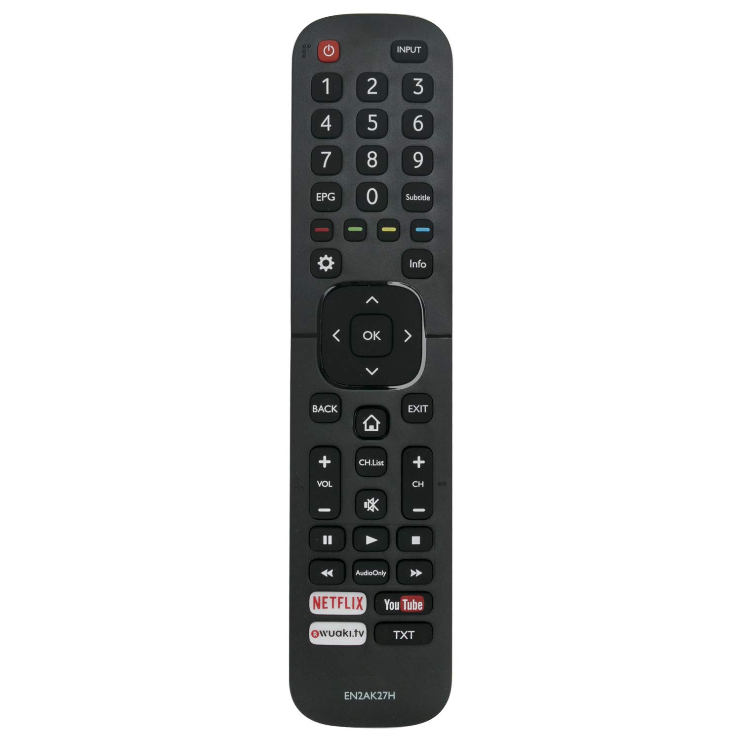 EN2AK27H Replace Remote Control -VINABTY Remote Control Replacement for Hisense 4K TV H43N5300 H43N5305 H43NEC5205 H55N5300UK H55N5305 H65N5300 H65N5300UK H65NEC5205 Remote Controller w Netflix Yotube