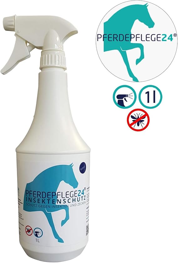 PFERDEPFLEGE24 Insektenspray Pferd für Sofortigen Schutz mit pflegender ...