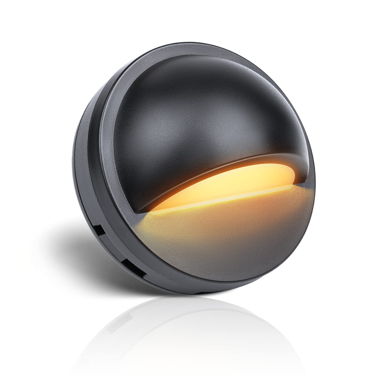 Low Voltage LED Deck Lights Warm, 2.5W Landscape Step Stair Railing Light with 18 LED Chips, IP67 Waterproof Outdoor Decking Lighting Garden Post Fence Light 2700K AC 12-24V/DC 12-36V UL-Listed Cord