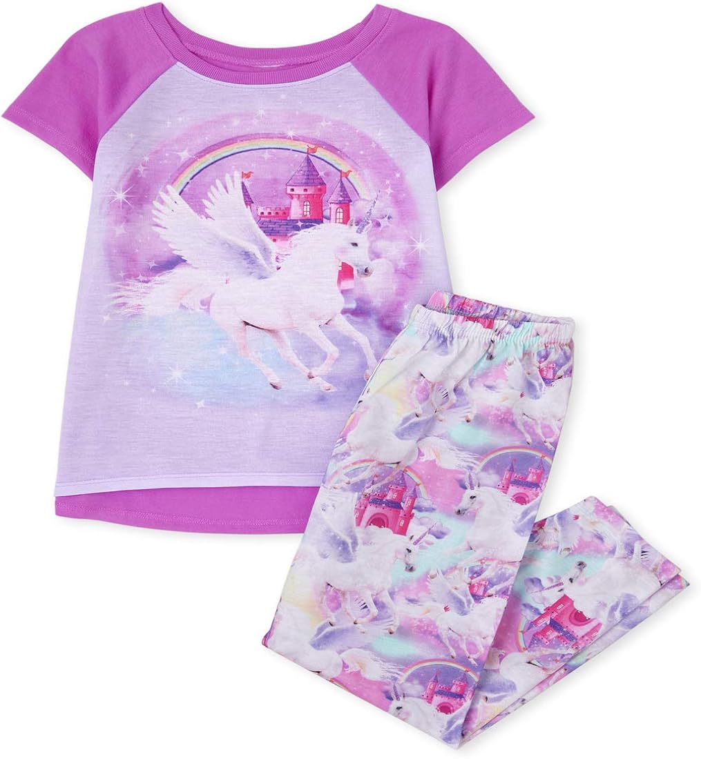 The Children's Place Girls Unicorn Pajamas, SOFTMARINE, XXL(16) Amazon