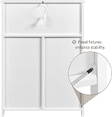Yaheetech Free-Standing Bathroom Cabinet with Open Shelf White 66x35x90cm view 9