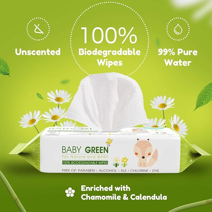 green baby wipes