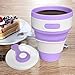 AvaLeisure Collapsible Coffee Mug – a Foldable 12oz Drinking Cup with Lid for Water, Coffee, Tea, Soft Drinks, Ideal for Camping, Travel, Hiking, Picnic, Lunch (Lilac)