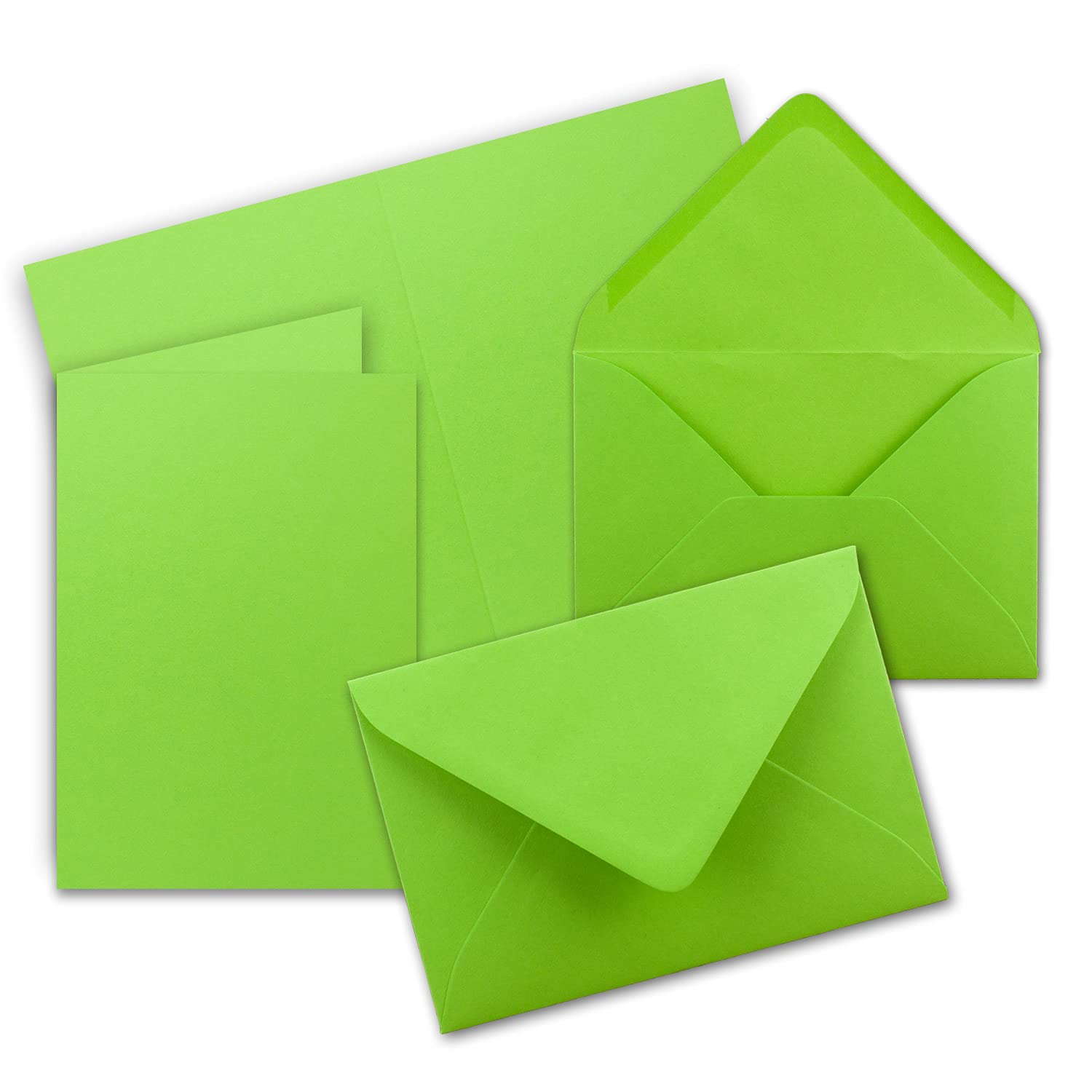 Folding Cards A6 - C6 Gummed Edges Without Box 20 Karten-Sets Light Green — image 1