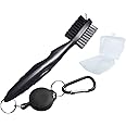 XinTan Tiger Golf Club Brush Groove Cleaner with Retractable Zip-line and Aluminum Carabiner Cleaning Tools