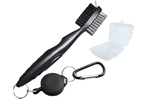 XinTan Tiger Golf Club Brush Groove Cleaner with Retractable Zip-line and Aluminum Carabiner Cleaning Tools