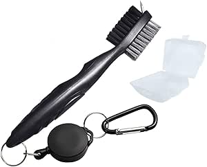 XinTan Tiger Golf Club Brush Groove Cleaner with Retractable Zip-line and Aluminum Carabiner Cleaning Tools