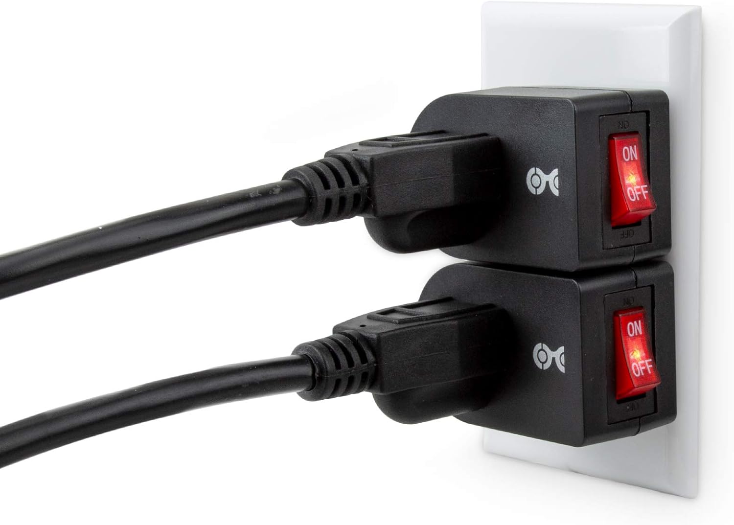 Cable Matters 3 Pack Grounded Outlet with ON Off Switch, Single Outlet with Switch - - 