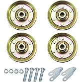 scottchen PRO 3" Heavy Duty Garage Door Pulley Kits, 3/8" Arbor 200LB Load, 4 Sheave Pulleys, 2 Clevis Forks, 4 Bolts and Nut
