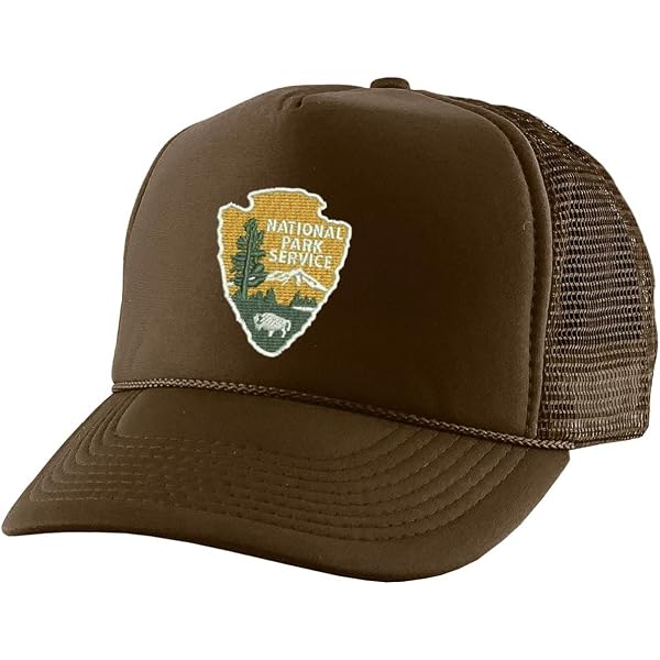 Casquette Snapback Vintage National Park Service - Taille S/M - Vert - Fabriqué Aux USA - Occasion Très Bon état