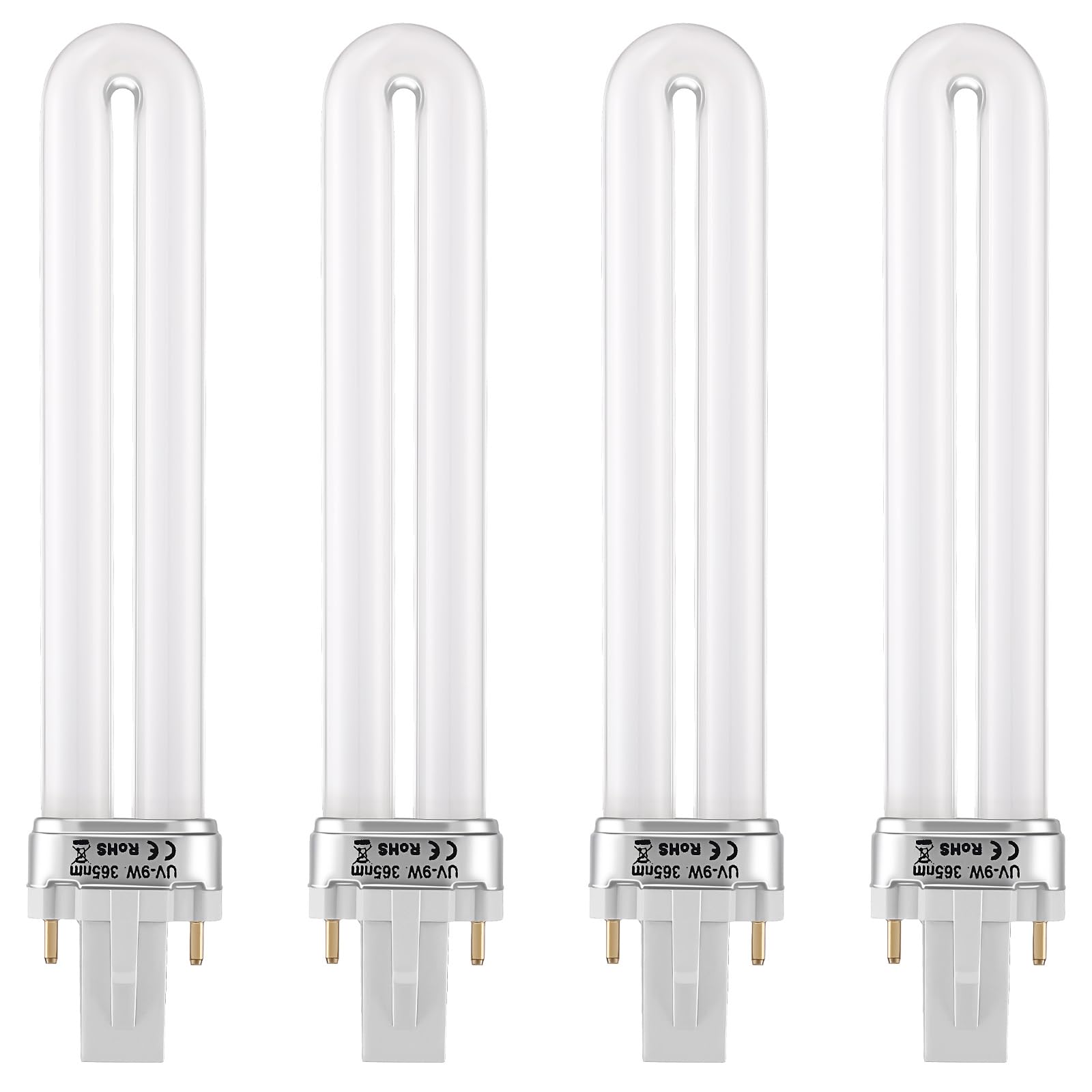 Garneck 4pcs Nail Dryer Lamp Bulbs Tube Replacement 9W 365nm Bulb Light Bulb for Nail Art Gel Curing Drying Light Manicure Tool for DIY Lamp Light