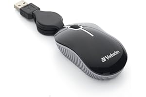 Verbatim Mini Travel Optical Mouse, Commuter Series - Black