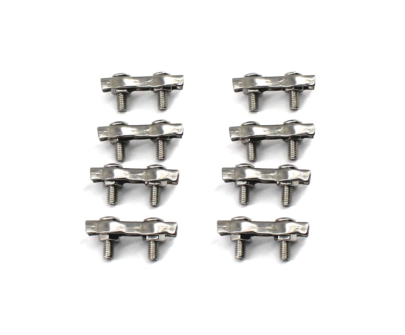 304 stainless steel wire rope clip cable rope double clamp M5 pack of 8 pieces