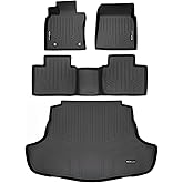 SMARTLINER Custom Fit All Weather Floor Mats 2 Rows and Cargo Liner Set Black Compatible with 2018-2025 Toyota Camry Hybrid Models