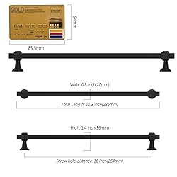 Amerdeco 10 Pack Matte Black Cabinet Pulls 10
