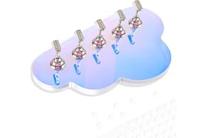 ANGNYA Nail Stand for Painting Nails 1 Set Acrylic Nail Stand for Press On Aurora Nail Holder for Painting Magnetic Nail Display Stand with 200 Pcs Adhesive Putty for Nail Art Display Home & Salon