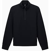 Armani Exchange mens Quarter Zip Logo Tape Sweatshirt