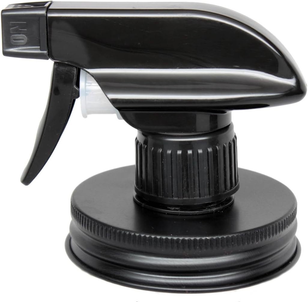 Trigger Sprayer Lids for Regular Mouth Mason, Ball, Canning Jars (3 Pack)