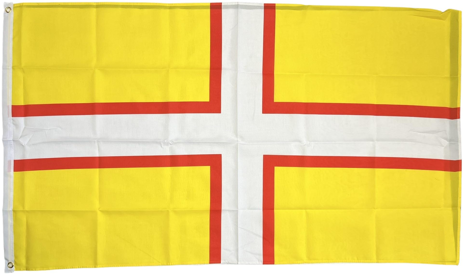 NWFlags Dorset Flag 5ft x 3ft | Outdoor Heavy 110d Knitted Polyester | 5x3 Dorset English County Heavy Duty Strong Flag for Garden Flagpole with 2 metal eyelets