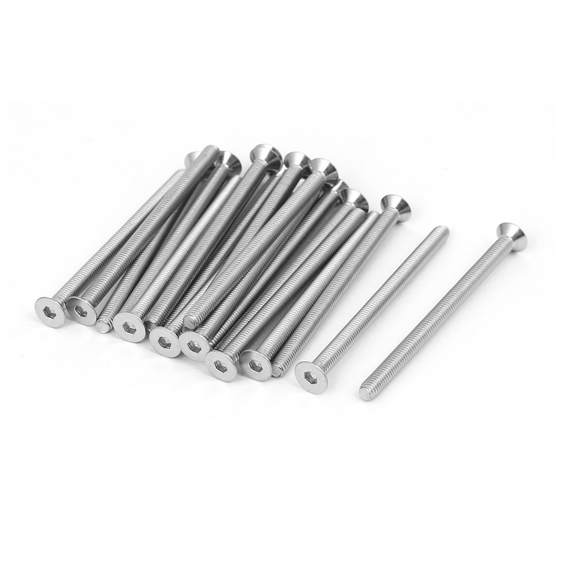 Sourcingmap DIN7991 M3x45mm 316 Stainless Steel Flat Head Hex Socket Cap Screw Bolt 20pcs