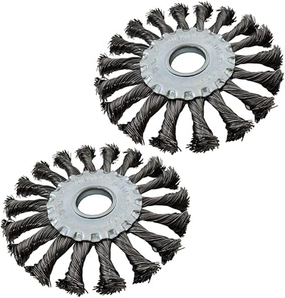 (TZ) Twist Knot Wire Wheel 115mm x 22.2mm Pack of 2 for Angle Grinders