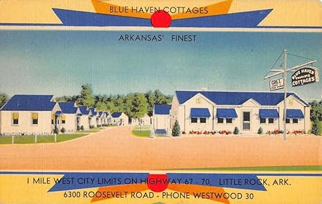 Little Rock Arkansas Blue Haven Cottages Street View Antique