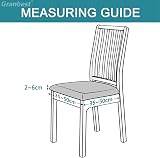 Granbest Waterproof Chair Seat Covers Set of 4 Grey High Stretch view 7