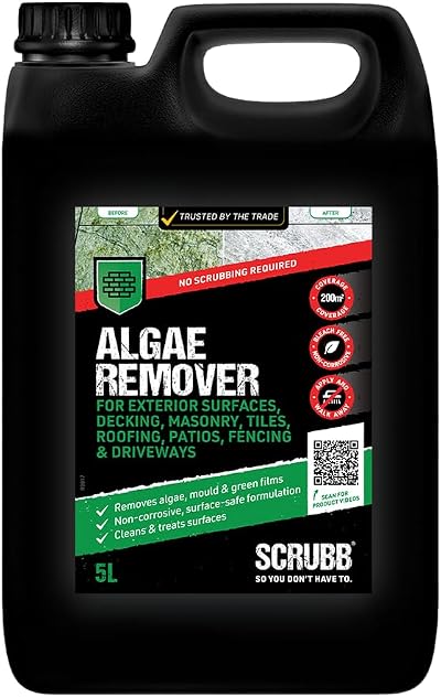 SCRUBB S25 Algae Mould Lichen Remover Exterior Surfaces Decking Masonry Paving