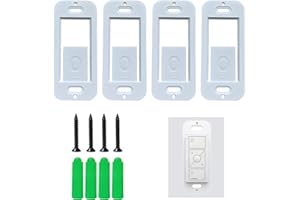 MOOYIYAN 4pc Wallplate Brackets Compatible with Lutron Caseta Pico Remote, No Wires Required,, Standard Size, Compatible with Electrical Wallplates, Pre-Drilled Mounting Holes, Residential Installation