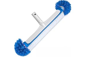 TidyMister Pool Brush Head for Cleaning Pool Walls Spherical Scrub Brush Algae Bristles Cleaning Brush Head with Reinforced Aluminum Back Designed for Tiles & Floors
