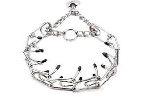 Dog Collar Leash Chain Set Adjustable Training Collars Choke Necklace P Chock Metal Link Choker Controlled Pulling for Pet